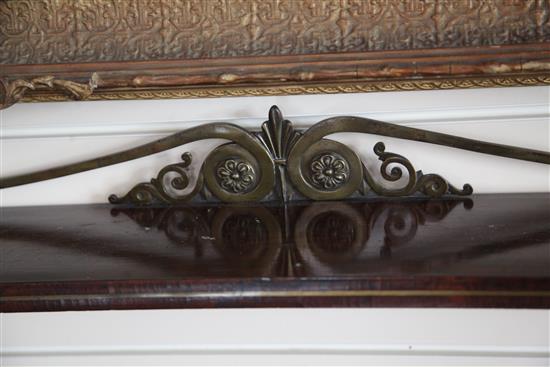 A Regency brass inset rosewood chiffonier, W.3ft 10in. D.1ft 6in. H.4ft 2in.